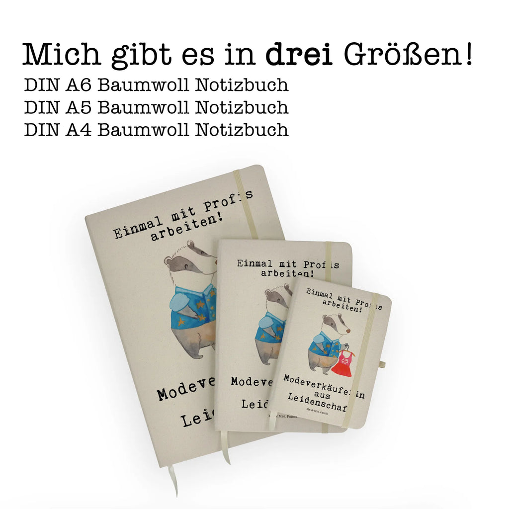 Baumwoll Notizbuch Modeverkäuferin aus Leidenschaft Notizen, Eintragebuch, Tagebuch, Notizblock, Adressbuch, Journal, Kladde, Skizzenbuch, Notizheft, Schreibbuch, Schreibheft, Beruf, Ausbildung, Jubiläum, Abschied, Rente, Kollege, Kollegin, Geschenk, Schenken, Arbeitskollege, Mitarbeiter, Firma, Danke, Dankeschön, Modeverkäuferin, Verkäuferin, Fashion Store