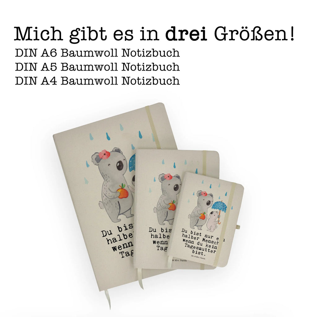 Baumwoll Notizbuch Tagesmutter mit Herz Notizen, Eintragebuch, Tagebuch, Notizblock, Adressbuch, Journal, Kladde, Skizzenbuch, Notizheft, Schreibbuch, Schreibheft, Beruf, Ausbildung, Jubiläum, Abschied, Rente, Kollege, Kollegin, Geschenk, Schenken, Arbeitskollege, Mitarbeiter, Firma, Danke, Dankeschön