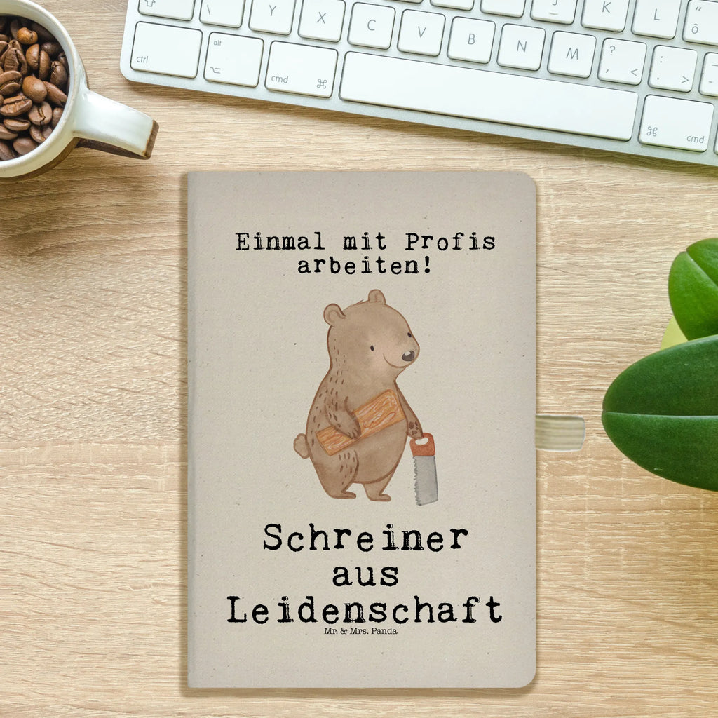 Baumwoll Notizbuch Schreiner aus Leidenschaft Notizen, Eintragebuch, Tagebuch, Notizblock, Adressbuch, Journal, Kladde, Skizzenbuch, Notizheft, Schreibbuch, Schreibheft, Beruf, Ausbildung, Jubiläum, Abschied, Rente, Kollege, Kollegin, Geschenk, Schenken, Arbeitskollege, Mitarbeiter, Firma, Danke, Dankeschön