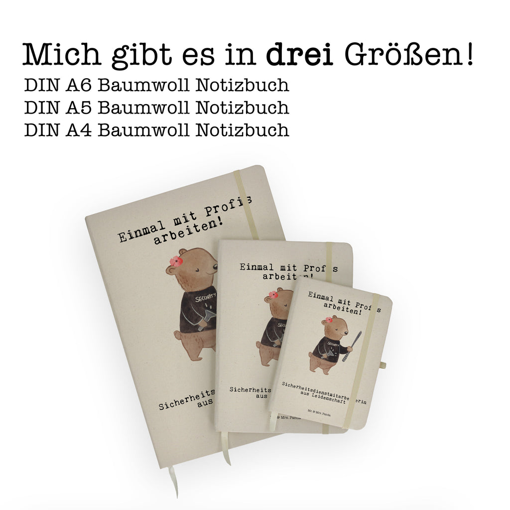 Baumwoll Notizbuch Sicherheitsdienstmitarbeiterin aus Leidenschaft Notizen, Eintragebuch, Tagebuch, Notizblock, Adressbuch, Journal, Kladde, Skizzenbuch, Notizheft, Schreibbuch, Schreibheft, Beruf, Ausbildung, Jubiläum, Abschied, Rente, Kollege, Kollegin, Geschenk, Schenken, Arbeitskollege, Mitarbeiter, Firma, Danke, Dankeschön