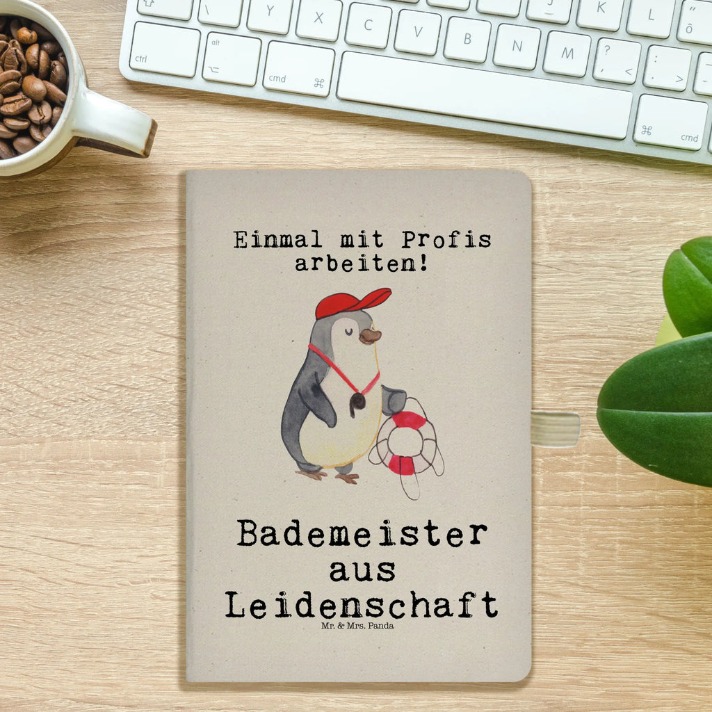 DIN A6 Baumwoll Notizbuch Bademeister aus Leidenschaft Notizen, Eintragebuch, Tagebuch, Notizblock, Adressbuch, Journal, Kladde, Skizzenbuch, Notizheft, Schreibbuch, Schreibheft, Beruf, Ausbildung, Jubiläum, Abschied, Rente, Kollege, Kollegin, Geschenk, Schenken, Arbeitskollege, Mitarbeiter, Firma, Danke, Dankeschön, Bademeister, Rettungsschwimmer, Schwimmmeister, Schwimmbad, Freibad, Badeanstalt, Schwimmverein, Schwimmschule