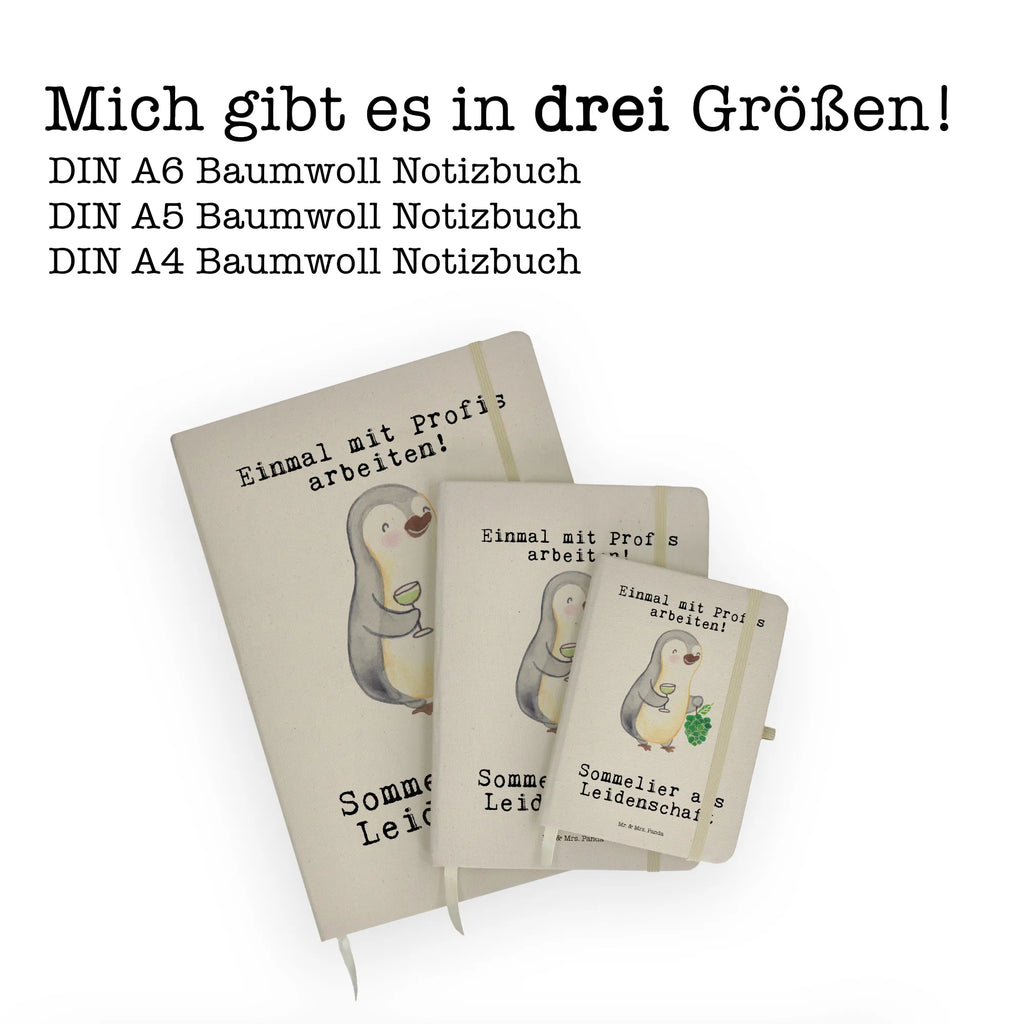 Baumwoll Notizbuch Sommelier aus Leidenschaft Notizen, Eintragebuch, Tagebuch, Notizblock, Adressbuch, Journal, Kladde, Skizzenbuch, Notizheft, Schreibbuch, Schreibheft, Beruf, Ausbildung, Jubiläum, Abschied, Rente, Kollege, Kollegin, Geschenk, Schenken, Arbeitskollege, Mitarbeiter, Firma, Danke, Dankeschön