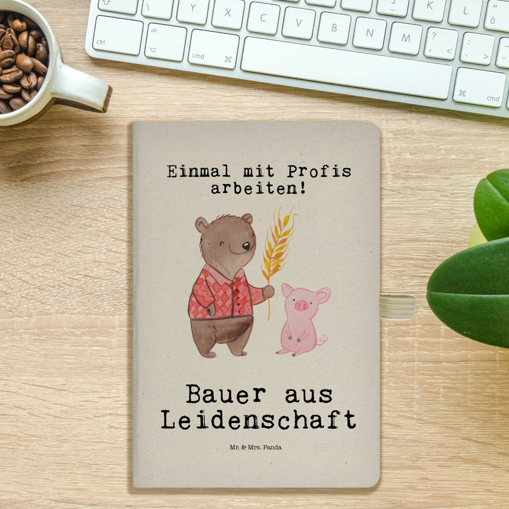 Baumwoll Notizbuch Bauer aus Leidenschaft Notizen, Eintragebuch, Tagebuch, Notizblock, Adressbuch, Journal, Kladde, Skizzenbuch, Notizheft, Schreibbuch, Schreibheft, Beruf, Ausbildung, Jubiläum, Abschied, Rente, Kollege, Kollegin, Geschenk, Schenken, Arbeitskollege, Mitarbeiter, Firma, Danke, Dankeschön, Landwirt; Bauer, Tierwirt, Agronom, Farmer, Bauernhof