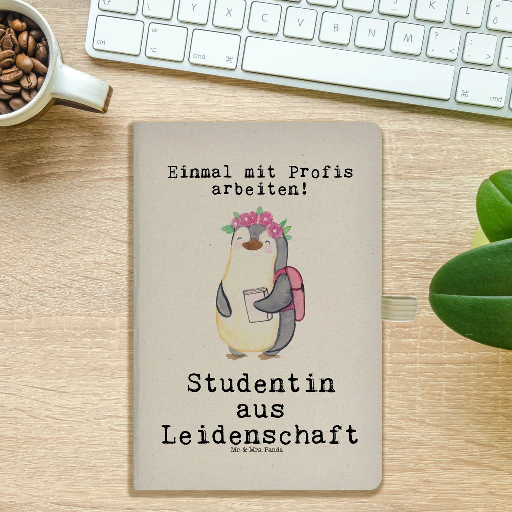 Baumwoll Notizbuch Studentin aus Leidenschaft Notizen, Eintragebuch, Tagebuch, Notizblock, Adressbuch, Journal, Kladde, Skizzenbuch, Notizheft, Schreibbuch, Schreibheft, Beruf, Ausbildung, Jubiläum, Abschied, Rente, Kollege, Kollegin, Geschenk, Schenken, Arbeitskollege, Mitarbeiter, Firma, Danke, Dankeschön