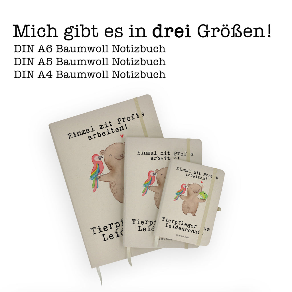 Baumwoll Notizbuch Tierpfleger aus Leidenschaft Notizen, Eintragebuch, Tagebuch, Notizblock, Adressbuch, Journal, Kladde, Skizzenbuch, Notizheft, Schreibbuch, Schreibheft, Beruf, Ausbildung, Jubiläum, Abschied, Rente, Kollege, Kollegin, Geschenk, Schenken, Arbeitskollege, Mitarbeiter, Firma, Danke, Dankeschön