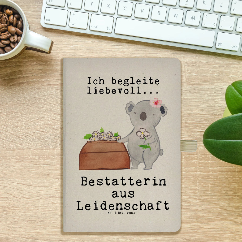 DIN A6 Baumwoll Notizbuch Bestatterin aus Leidenschaft Notizen, Eintragebuch, Tagebuch, Notizblock, Adressbuch, Journal, Kladde, Skizzenbuch, Notizheft, Schreibbuch, Schreibheft, Beruf, Ausbildung, Jubiläum, Abschied, Rente, Kollege, Kollegin, Geschenk, Schenken, Arbeitskollege, Mitarbeiter, Firma, Danke, Dankeschön