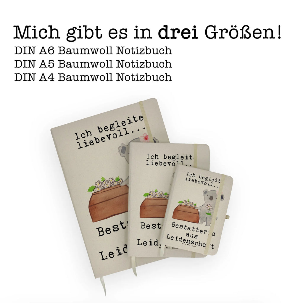 DIN A6 Baumwoll Notizbuch Bestatterin aus Leidenschaft Notizen, Eintragebuch, Tagebuch, Notizblock, Adressbuch, Journal, Kladde, Skizzenbuch, Notizheft, Schreibbuch, Schreibheft, Beruf, Ausbildung, Jubiläum, Abschied, Rente, Kollege, Kollegin, Geschenk, Schenken, Arbeitskollege, Mitarbeiter, Firma, Danke, Dankeschön