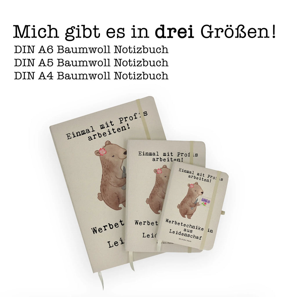 Baumwoll Notizbuch Werbetechnikerin Leidenschaft Notizen, Eintragebuch, Tagebuch, Notizblock, Adressbuch, Journal, Kladde, Skizzenbuch, Notizheft, Schreibbuch, Schreibheft, Beruf, Ausbildung, Jubiläum, Abschied, Rente, Kollege, Kollegin, Geschenk, Schenken, Arbeitskollege, Mitarbeiter, Firma, Danke, Dankeschön