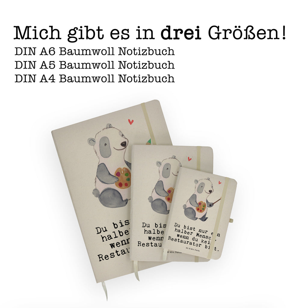 Baumwoll Notizbuch Restaurator Herz Notizen, Eintragebuch, Tagebuch, Notizblock, Adressbuch, Journal, Kladde, Skizzenbuch, Notizheft, Schreibbuch, Schreibheft, Beruf, Ausbildung, Jubiläum, Abschied, Rente, Kollege, Kollegin, Geschenk, Schenken, Arbeitskollege, Mitarbeiter, Firma, Danke, Dankeschön