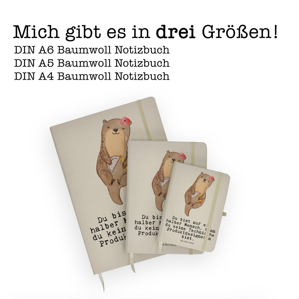 Baumwoll Notizbuch Technische Produktdesignerin mit Herz Notizen, Eintragebuch, Tagebuch, Notizblock, Adressbuch, Journal, Kladde, Skizzenbuch, Notizheft, Schreibbuch, Schreibheft, Beruf, Ausbildung, Jubiläum, Abschied, Rente, Kollege, Kollegin, Geschenk, Schenken, Arbeitskollege, Mitarbeiter, Firma, Danke, Dankeschön