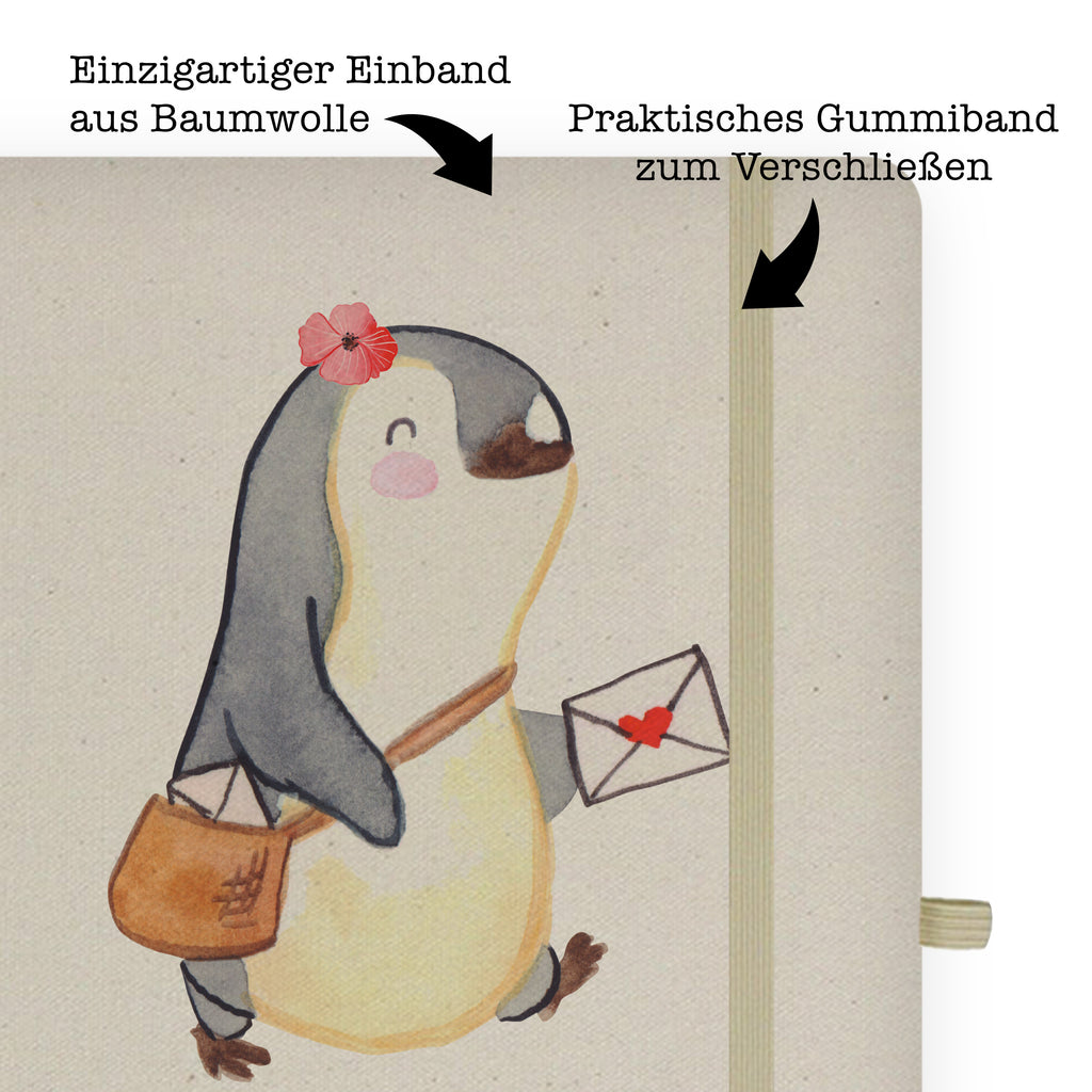 Baumwoll Notizbuch Postbotin mit Herz Notizen, Eintragebuch, Tagebuch, Notizblock, Adressbuch, Journal, Kladde, Skizzenbuch, Notizheft, Schreibbuch, Schreibheft, Beruf, Ausbildung, Jubiläum, Abschied, Rente, Kollege, Kollegin, Geschenk, Schenken, Arbeitskollege, Mitarbeiter, Firma, Danke, Dankeschön, Postbotin, Briefzustellerin, Briefträgerin, Postlerin