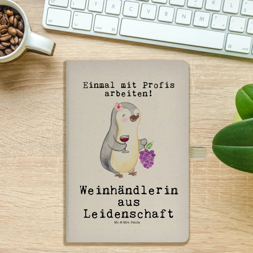 Baumwoll Notizbuch Weinhändlerin aus Leidenschaft Notizen, Eintragebuch, Tagebuch, Notizblock, Adressbuch, Journal, Kladde, Skizzenbuch, Notizheft, Schreibbuch, Schreibheft, Beruf, Ausbildung, Jubiläum, Abschied, Rente, Kollege, Kollegin, Geschenk, Schenken, Arbeitskollege, Mitarbeiter, Firma, Danke, Dankeschön