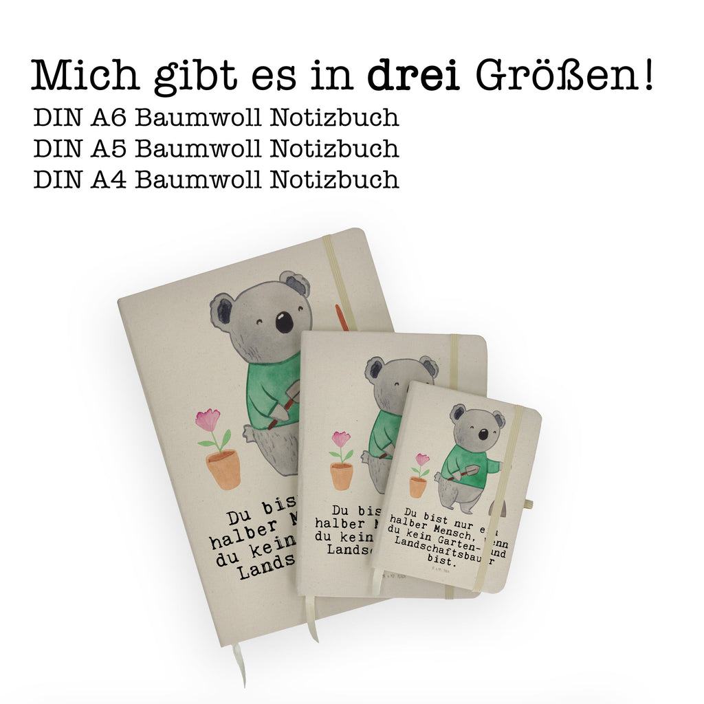 Baumwoll Notizbuch Garten- und Landschaftsbauer Herz Notizen, Eintragebuch, Tagebuch, Notizblock, Adressbuch, Journal, Kladde, Skizzenbuch, Notizheft, Schreibbuch, Schreibheft, Beruf, Ausbildung, Jubiläum, Abschied, Rente, Kollege, Kollegin, Geschenk, Schenken, Arbeitskollege, Mitarbeiter, Firma, Danke, Dankeschön, Gärtner, Gartenplaner, Gärtnerei, Gartenbau, Hobbygärtner, Garten- und Landschaftsbauer