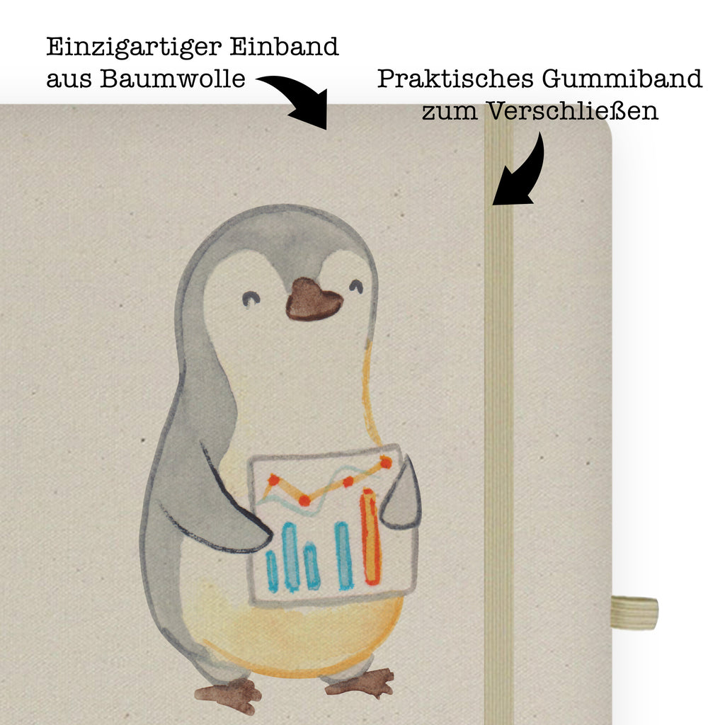 Baumwoll Notizbuch Wirtschaftsanalytiker mit Herz Notizen, Eintragebuch, Tagebuch, Notizblock, Adressbuch, Journal, Kladde, Skizzenbuch, Notizheft, Schreibbuch, Schreibheft, Beruf, Ausbildung, Jubiläum, Abschied, Rente, Kollege, Kollegin, Geschenk, Schenken, Arbeitskollege, Mitarbeiter, Firma, Danke, Dankeschön