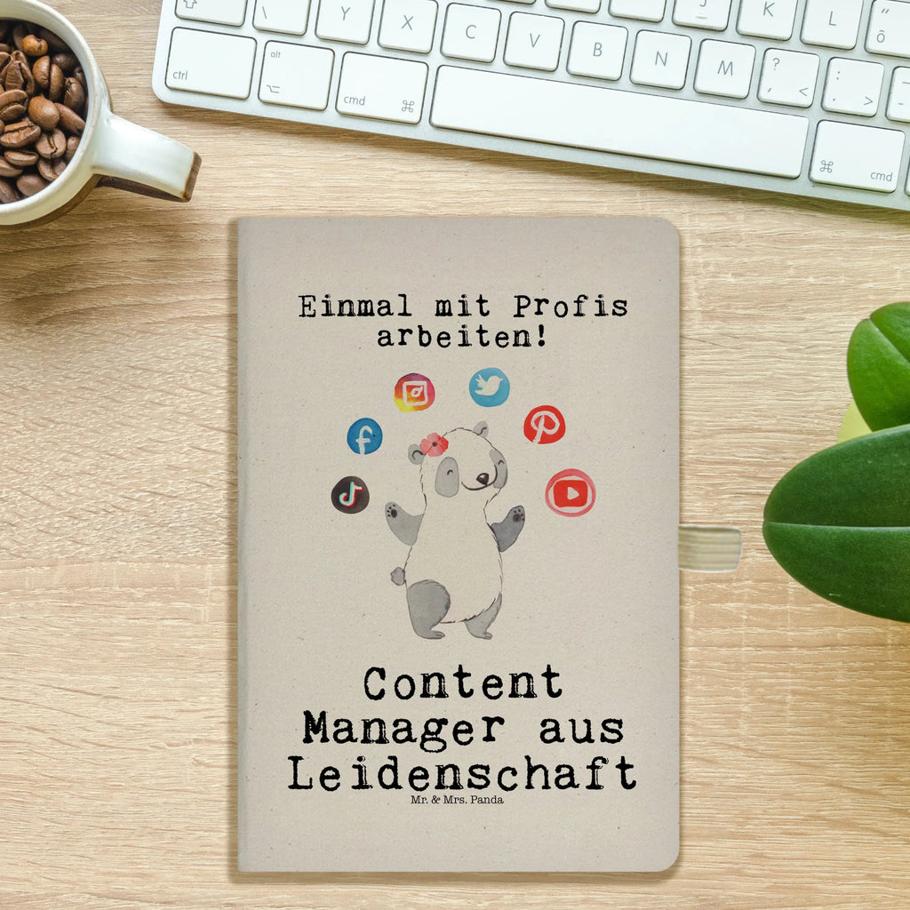 Baumwoll Notizbuch Content Manager aus Leidenschaft Notizen, Eintragebuch, Tagebuch, Notizblock, Adressbuch, Journal, Kladde, Skizzenbuch, Notizheft, Schreibbuch, Schreibheft, Beruf, Ausbildung, Jubiläum, Abschied, Rente, Kollege, Kollegin, Geschenk, Schenken, Arbeitskollege, Mitarbeiter, Firma, Danke, Dankeschön