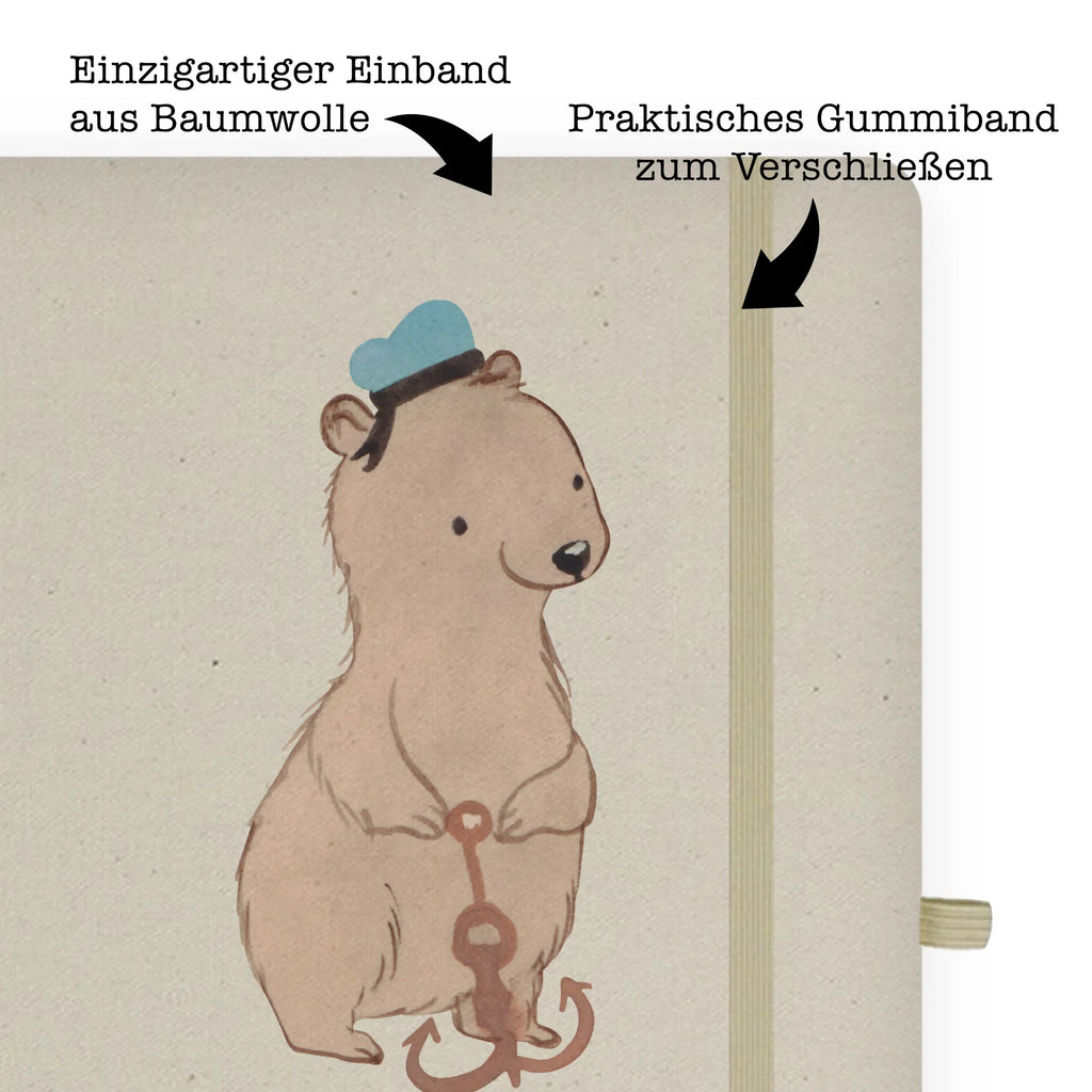 Baumwoll Notizbuch Matrose mit Herz Notizen, Eintragebuch, Tagebuch, Notizblock, Adressbuch, Journal, Kladde, Skizzenbuch, Notizheft, Schreibbuch, Schreibheft, Beruf, Ausbildung, Jubiläum, Abschied, Rente, Kollege, Kollegin, Geschenk, Schenken, Arbeitskollege, Mitarbeiter, Firma, Danke, Dankeschön, Matrose, Seemann, Seeleute, Schiff, Schiffsmechaniker