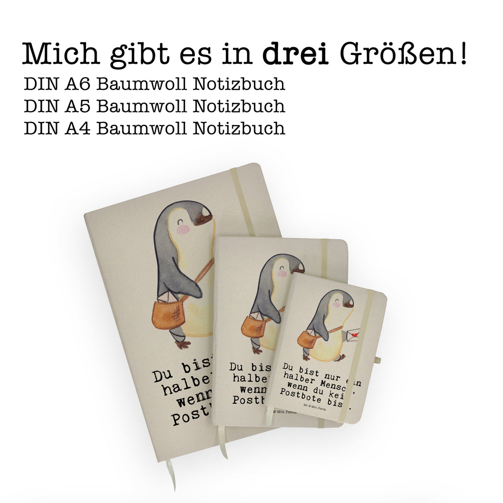 Baumwoll Notizbuch Postbote mit Herz Notizen, Eintragebuch, Tagebuch, Notizblock, Adressbuch, Journal, Kladde, Skizzenbuch, Notizheft, Schreibbuch, Schreibheft, Beruf, Ausbildung, Jubiläum, Abschied, Rente, Kollege, Kollegin, Geschenk, Schenken, Arbeitskollege, Mitarbeiter, Firma, Danke, Dankeschön, Postbote, Briefzusteller, Briefträger, Postler