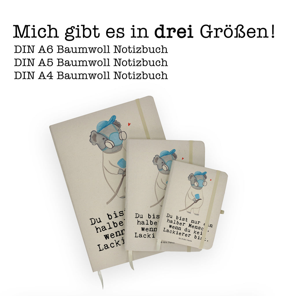 Baumwoll Notizbuch Lackierer Herz Notizen, Eintragebuch, Tagebuch, Notizblock, Adressbuch, Journal, Kladde, Skizzenbuch, Notizheft, Schreibbuch, Schreibheft, Beruf, Ausbildung, Jubiläum, Abschied, Rente, Kollege, Kollegin, Geschenk, Schenken, Arbeitskollege, Mitarbeiter, Firma, Danke, Dankeschön, Lackierer, Lackierermeister, Werkstatt Lackierer, Gesellenprüfung