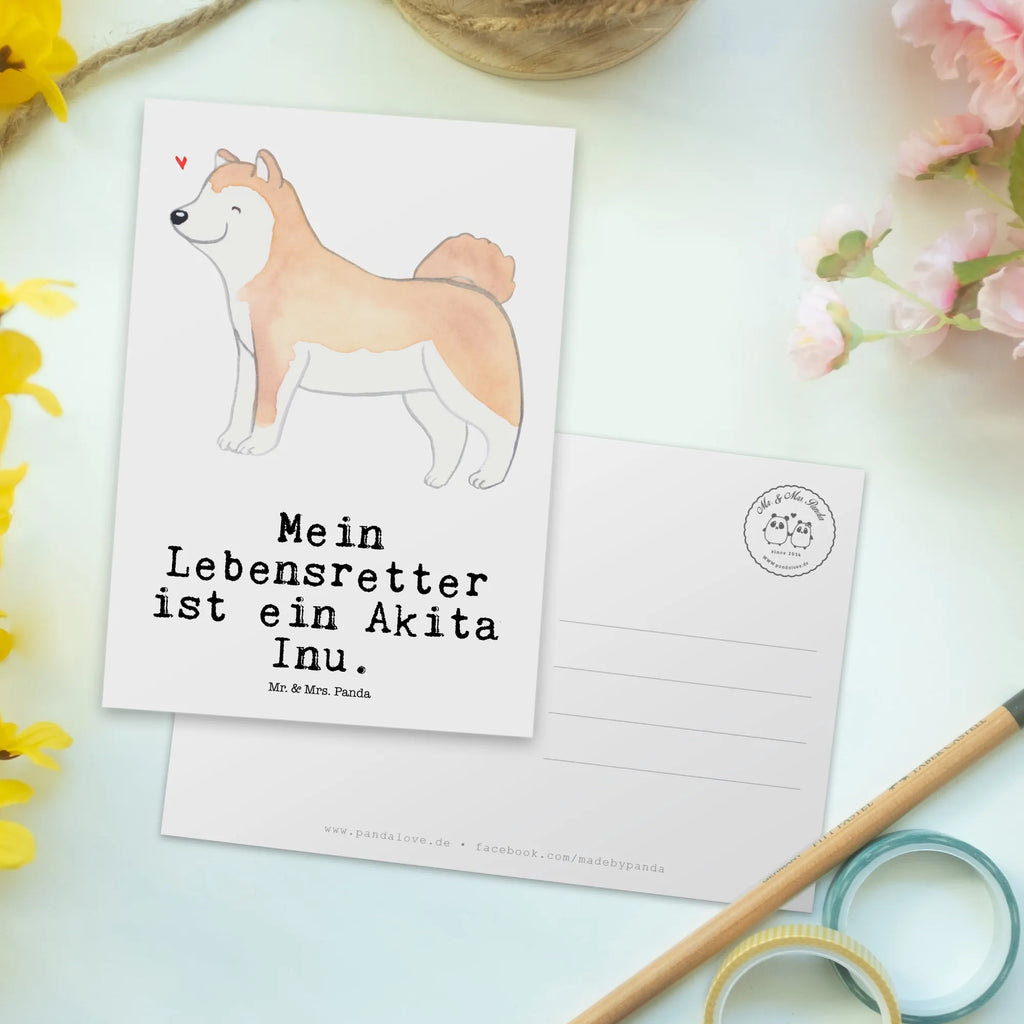 Postkarte Akita Inu Lebensretter Postkarte, Karte, Geschenkkarte, Grußkarte, Einladung, Ansichtskarte, Geburtstagskarte, Einladungskarte, Dankeskarte, Ansichtskarten, Einladung Geburtstag, Einladungskarten Geburtstag, Hund, Hunderasse, Rassehund, Hundebesitzer, Geschenk, Tierfreund, Schenken, Welpe