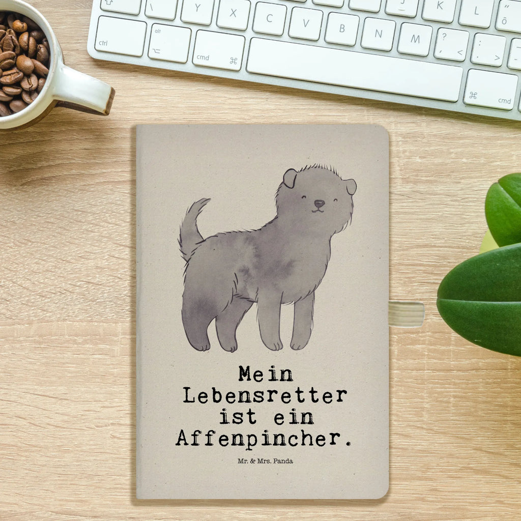 Baumwoll Notizbuch Affenpincher Lebensretter Notizen, Eintragebuch, Tagebuch, Notizblock, Adressbuch, Journal, Kladde, Skizzenbuch, Notizheft, Schreibbuch, Schreibheft, Hund, Hunderasse, Rassehund, Hundebesitzer, Geschenk, Tierfreund, Schenken, Welpe, Affenpincher