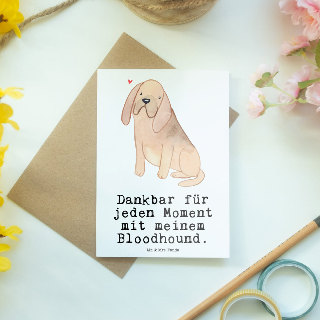 Grußkarte Bloodhound Moment Grußkarte, Klappkarte, Einladungskarte, Glückwunschkarte, Hochzeitskarte, Geburtstagskarte, Karte, Ansichtskarten, Hund, Hunderasse, Rassehund, Hundebesitzer, Geschenk, Tierfreund, Schenken, Welpe, Bluthund, Bloodhound, St. Hubertushund, Chien de Saint Hubert