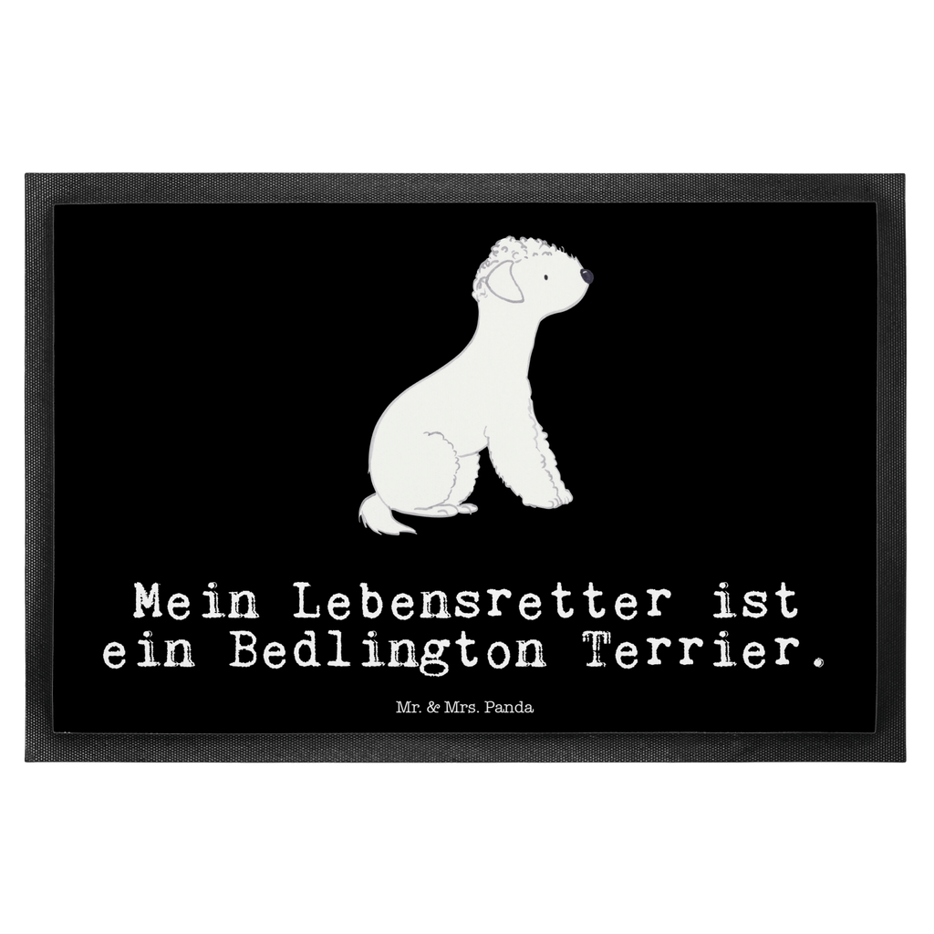 Fußmatte Bedlington Terrier Lebensretter Türvorleger, Schmutzmatte, Fußabtreter, Matte, Schmutzfänger, Fußabstreifer, Schmutzfangmatte, Türmatte, Motivfußmatte, Haustürmatte, Vorleger, Hund, Hunderasse, Rassehund, Hundebesitzer, Geschenk, Tierfreund, Schenken, Welpe, Bedlington Terrier, Terrier