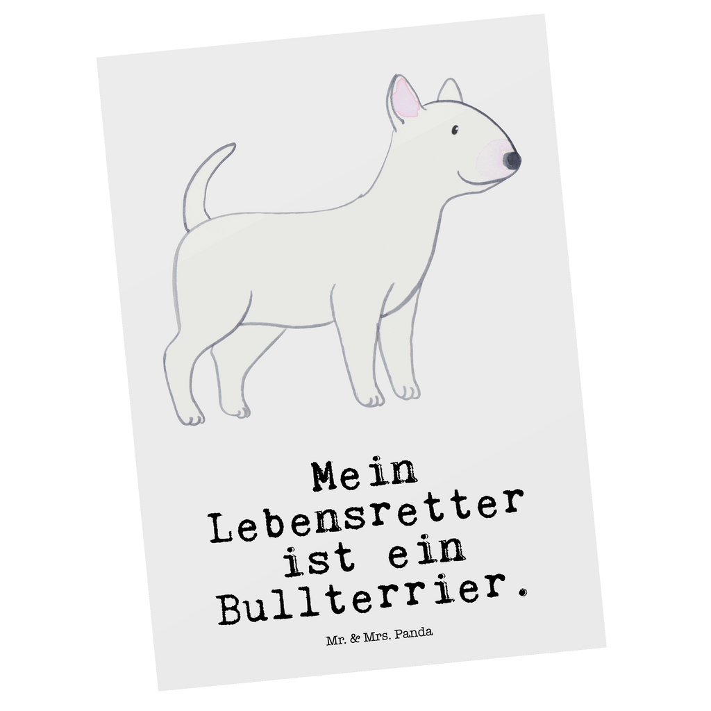 Postkarte Bullterrier Lebensretter Postkarte, Karte, Geschenkkarte, Grußkarte, Einladung, Ansichtskarte, Geburtstagskarte, Einladungskarte, Dankeskarte, Ansichtskarten, Einladung Geburtstag, Einladungskarten Geburtstag, Hund, Hunderasse, Rassehund, Hundebesitzer, Geschenk, Tierfreund, Schenken, Welpe, Bullterrier