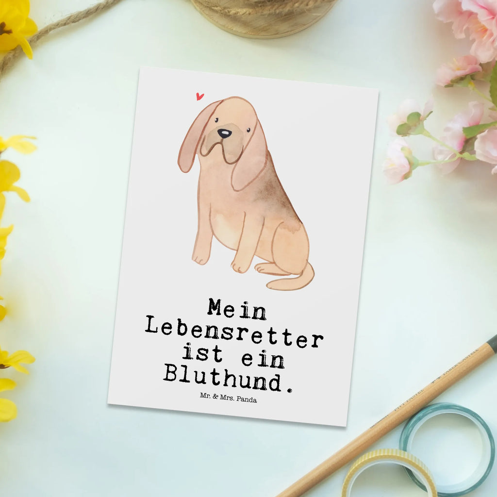 Postkarte Bloodhound Lebensretter Postkarte, Karte, Geschenkkarte, Grußkarte, Einladung, Ansichtskarte, Geburtstagskarte, Einladungskarte, Dankeskarte, Ansichtskarten, Einladung Geburtstag, Einladungskarten Geburtstag, Hund, Hunderasse, Rassehund, Hundebesitzer, Geschenk, Tierfreund, Schenken, Welpe, Bluthund, Bloodhound, St. Hubertushund, Chien de Saint Hubert