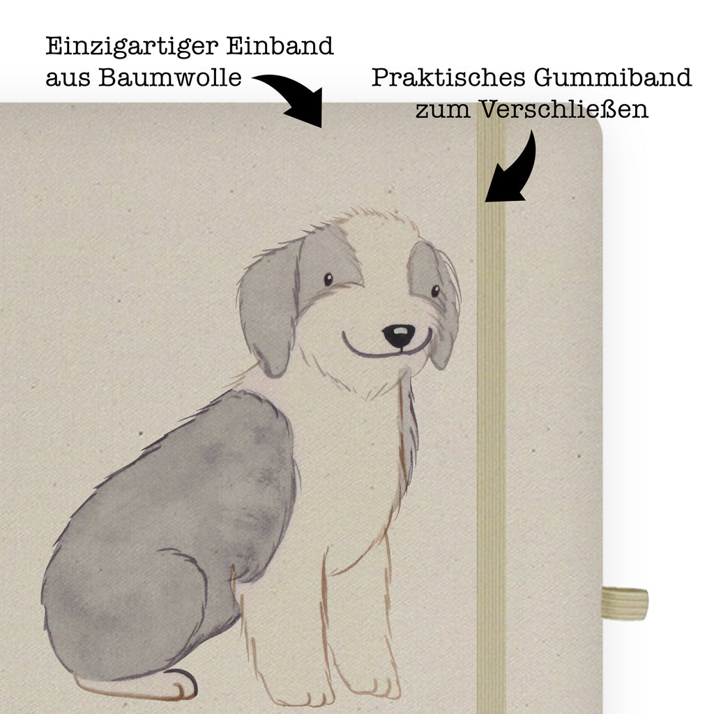 Baumwoll Notizbuch Bearded Collie Lebensretter Notizen, Eintragebuch, Tagebuch, Notizblock, Adressbuch, Journal, Kladde, Skizzenbuch, Notizheft, Schreibbuch, Schreibheft, Hund, Hunderasse, Rassehund, Hundebesitzer, Geschenk, Tierfreund, Schenken, Welpe, Bearded Collie, britischer Hütehund