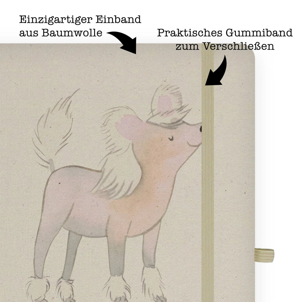 Baumwoll Notizbuch Chinesischer Schopfhund Moment Notizen, Eintragebuch, Tagebuch, Notizblock, Adressbuch, Journal, Kladde, Skizzenbuch, Notizheft, Schreibbuch, Schreibheft, Hund, Hunderasse, Rassehund, Hundebesitzer, Geschenk, Tierfreund, Schenken, Welpe, Chinesischer Schopfhund, Chinese Crested Dog