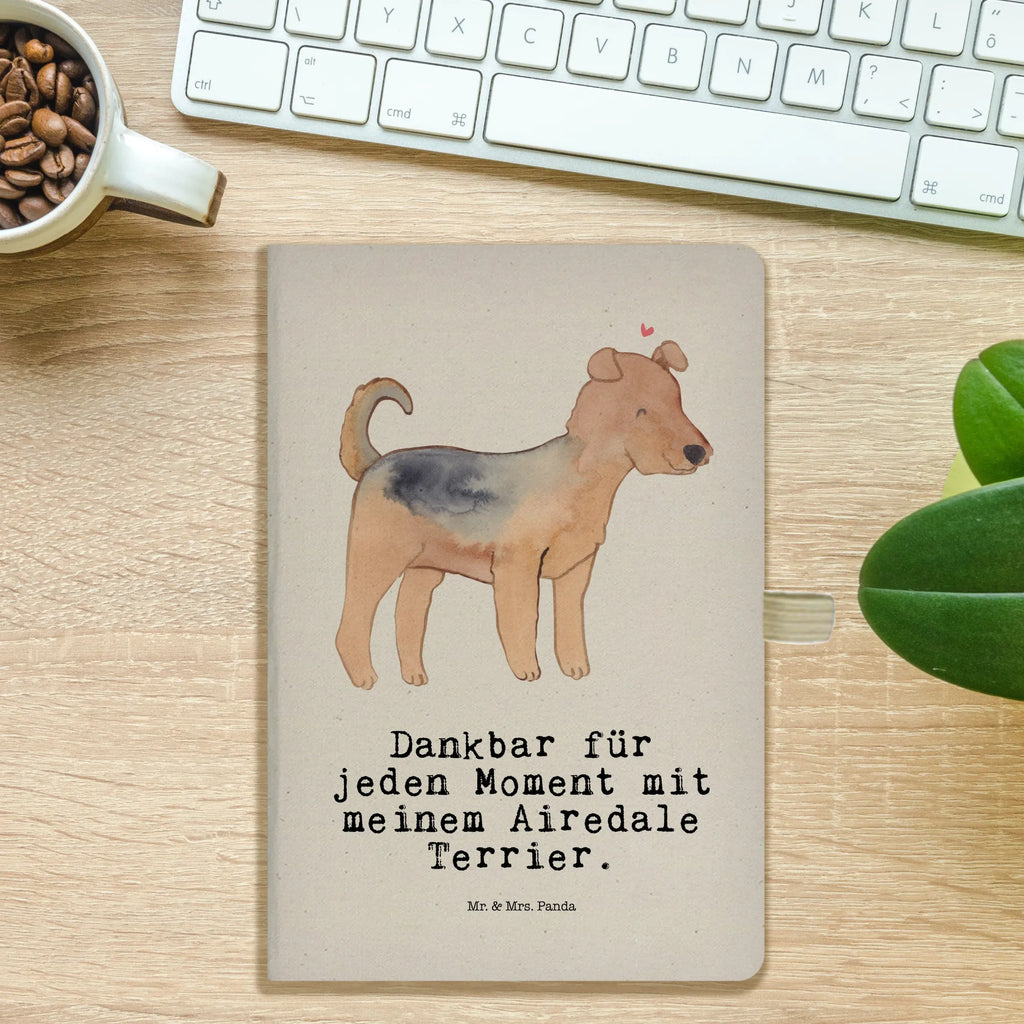 Baumwoll Notizbuch Airedale Terrier Moment Notizen, Eintragebuch, Tagebuch, Notizblock, Adressbuch, Journal, Kladde, Skizzenbuch, Notizheft, Schreibbuch, Schreibheft, Hund, Hunderasse, Rassehund, Hundebesitzer, Geschenk, Tierfreund, Schenken, Welpe, Airedale Terrier