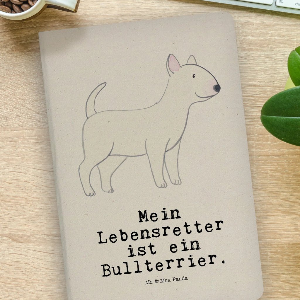 Baumwoll Notizbuch Bullterrier Lebensretter Notizen, Eintragebuch, Tagebuch, Notizblock, Adressbuch, Journal, Kladde, Skizzenbuch, Notizheft, Schreibbuch, Schreibheft, Hund, Hunderasse, Rassehund, Hundebesitzer, Geschenk, Tierfreund, Schenken, Welpe, Bullterrier