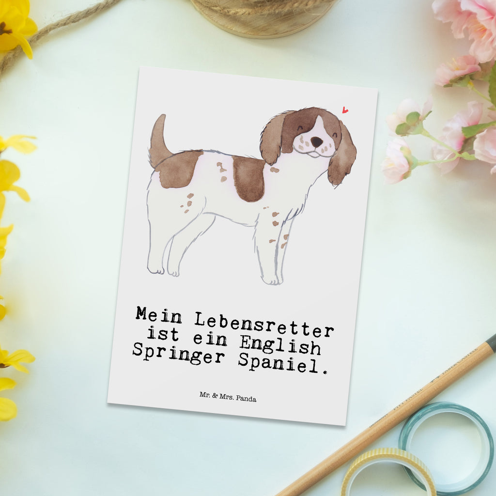 Postkarte English Springer Spaniel Lebensretter Postkarte, Karte, Geschenkkarte, Grußkarte, Einladung, Ansichtskarte, Geburtstagskarte, Einladungskarte, Dankeskarte, Ansichtskarten, Einladung Geburtstag, Einladungskarten Geburtstag, Hund, Hunderasse, Rassehund, Hundebesitzer, Geschenk, Tierfreund, Schenken, Welpe, English Springer Spaniel