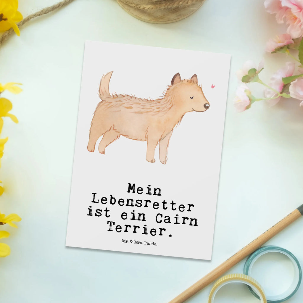 Postkarte Cairn Terrier Lebensretter Postkarte, Karte, Geschenkkarte, Grußkarte, Einladung, Ansichtskarte, Geburtstagskarte, Einladungskarte, Dankeskarte, Ansichtskarten, Einladung Geburtstag, Einladungskarten Geburtstag, Hund, Hunderasse, Rassehund, Hundebesitzer, Geschenk, Tierfreund, Schenken, Welpe, Cairn Terrier