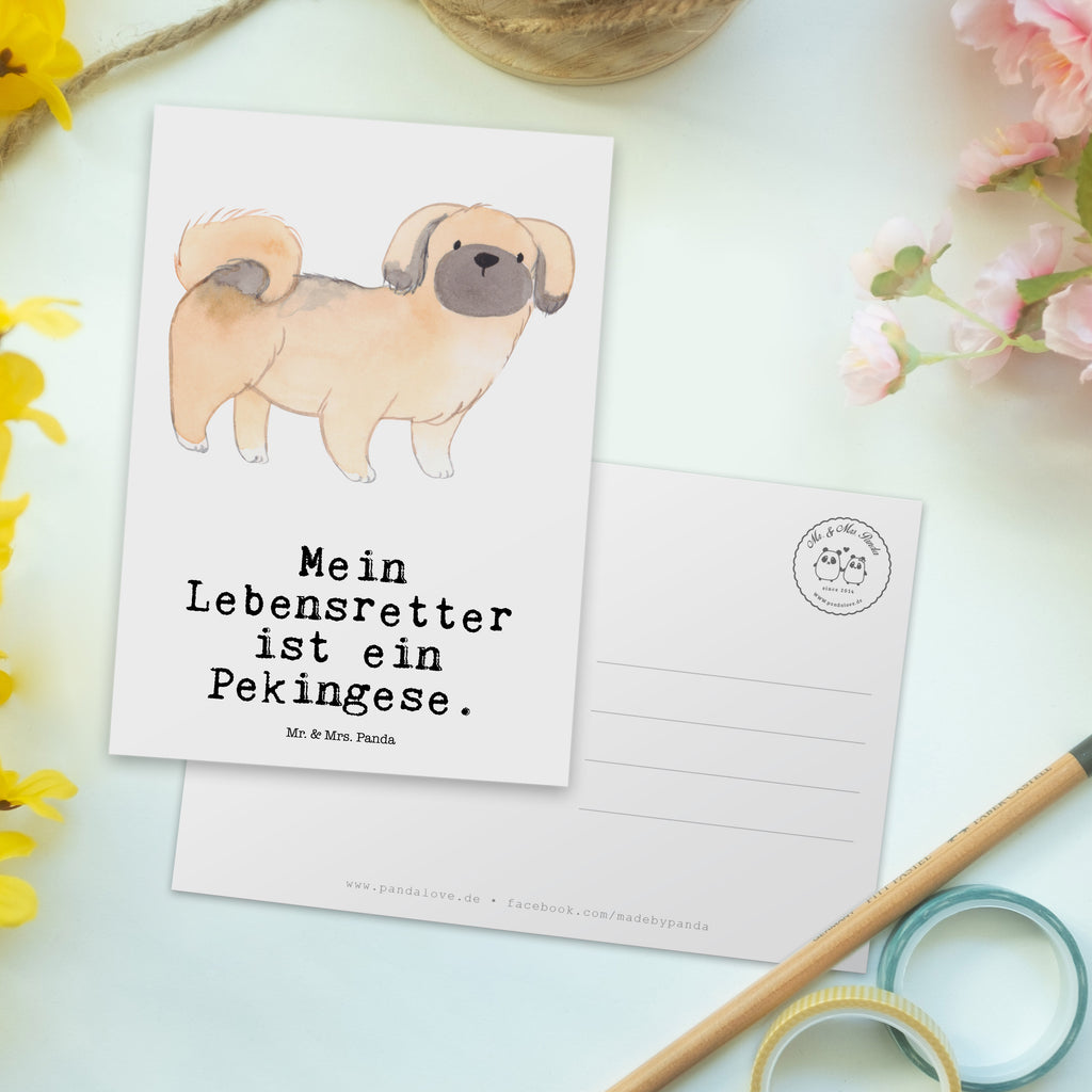 Postkarte Pekingese Lebensretter Postkarte, Karte, Geschenkkarte, Grußkarte, Einladung, Ansichtskarte, Geburtstagskarte, Einladungskarte, Dankeskarte, Ansichtskarten, Einladung Geburtstag, Einladungskarten Geburtstag, Hund, Hunderasse, Rassehund, Hundebesitzer, Geschenk, Tierfreund, Schenken, Welpe, Pekingese, Pekinese, Peking-Palasthund