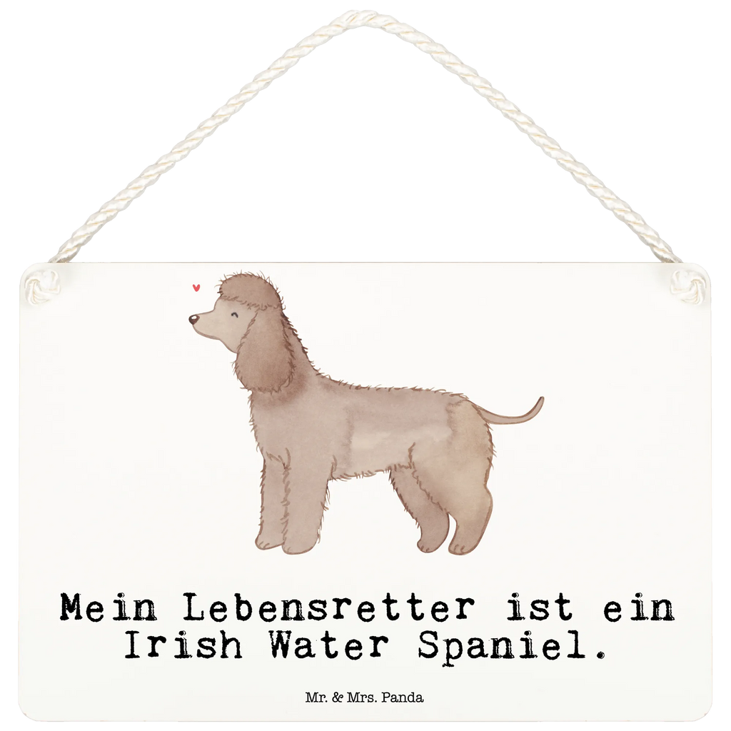 Deko Schild Irish Water Spaniel Lebensretter Dekoschild, Deko Schild, Schild, Tür Schild, Türschild, Holzschild, Wandschild, Wanddeko, Hund, Hunderasse, Rassehund, Hundebesitzer, Geschenk, Tierfreund, Schenken, Welpe, Irish Water Spaniel, Jagdhund