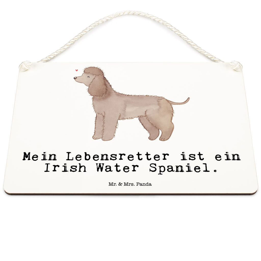 Deko Schild Irish Water Spaniel Lebensretter Dekoschild, Deko Schild, Schild, Tür Schild, Türschild, Holzschild, Wandschild, Wanddeko, Hund, Hunderasse, Rassehund, Hundebesitzer, Geschenk, Tierfreund, Schenken, Welpe, Irish Water Spaniel, Jagdhund