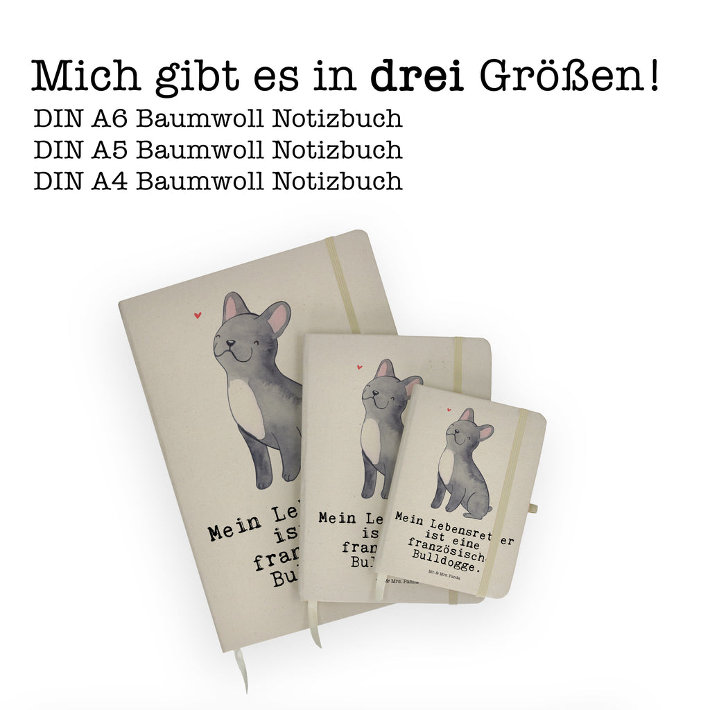 Baumwoll Notizbuch Französische Bulldogge Lebensretter Notizen, Eintragebuch, Tagebuch, Notizblock, Adressbuch, Journal, Kladde, Skizzenbuch, Notizheft, Schreibbuch, Schreibheft, Hund, Hunderasse, Rassehund, Hundebesitzer, Geschenk, Tierfreund, Schenken, Welpe, Französische Bulldogge