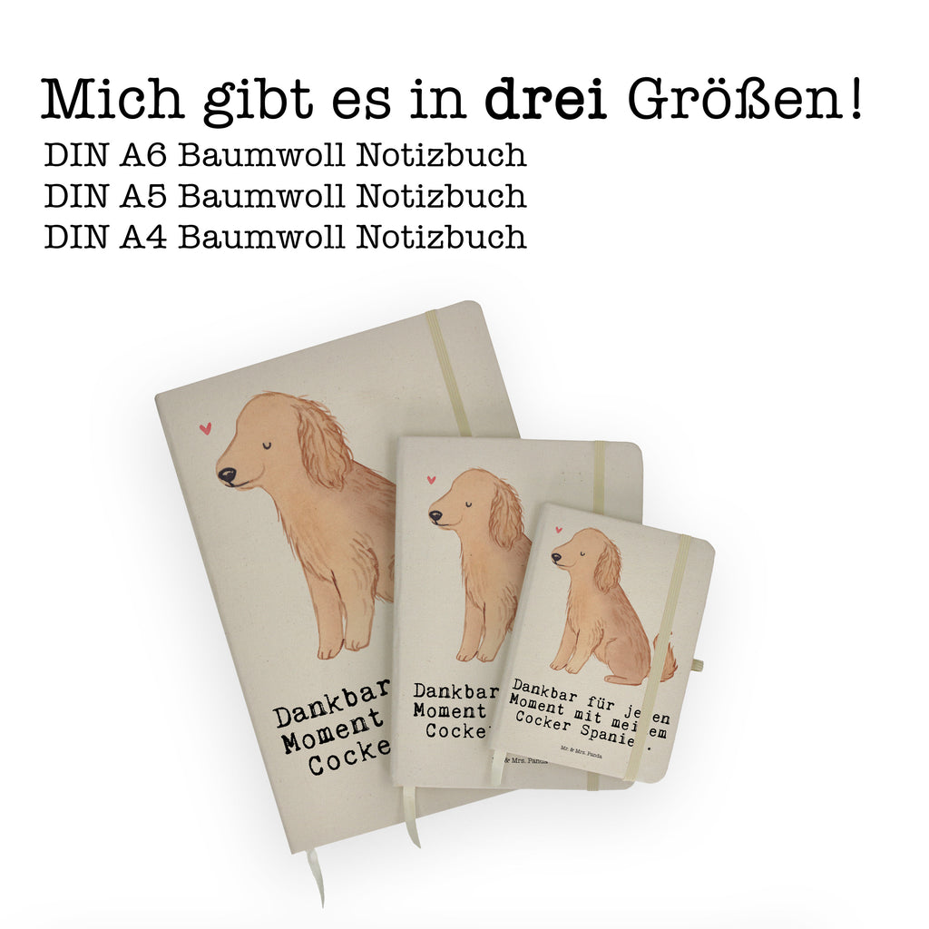 Baumwoll Notizbuch Cocker Spaniel Moment Notizen, Eintragebuch, Tagebuch, Notizblock, Adressbuch, Journal, Kladde, Skizzenbuch, Notizheft, Schreibbuch, Schreibheft, Hund, Hunderasse, Rassehund, Hundebesitzer, Geschenk, Tierfreund, Schenken, Welpe, Englische Cockerspaniel, Cocker Spaniel