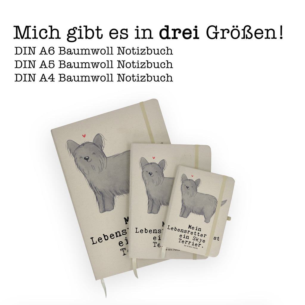 Baumwoll Notizbuch Skye Terrier Lebensretter Notizen, Eintragebuch, Tagebuch, Notizblock, Adressbuch, Journal, Kladde, Skizzenbuch, Notizheft, Schreibbuch, Schreibheft, Hund, Hunderasse, Rassehund, Hundebesitzer, Geschenk, Tierfreund, Schenken, Welpe, Skye Terrier, Terrier