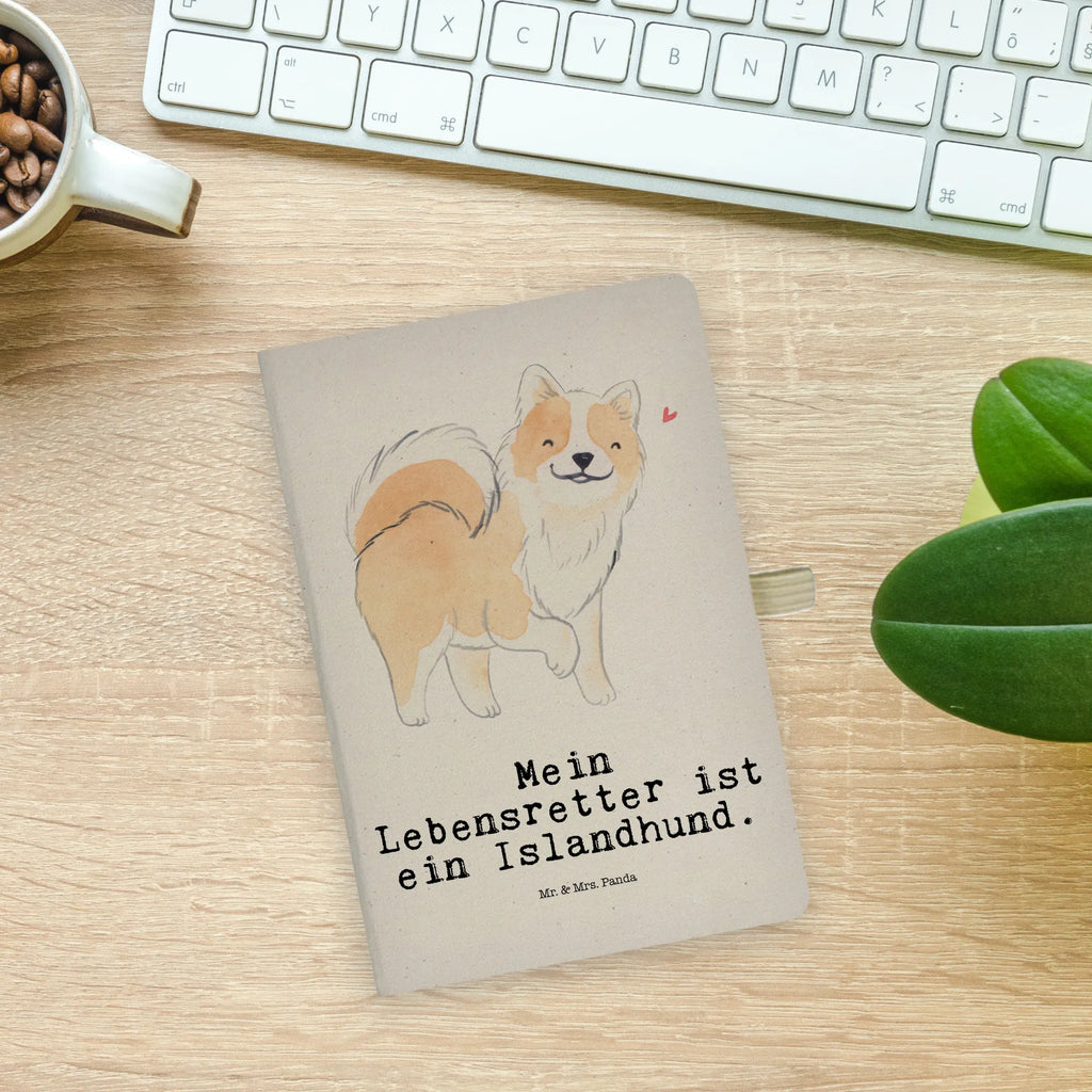 Baumwoll Notizbuch Islandhund Lebensretter Notizen, Eintragebuch, Tagebuch, Notizblock, Adressbuch, Journal, Kladde, Skizzenbuch, Notizheft, Schreibbuch, Schreibheft, Hund, Hunderasse, Rassehund, Hundebesitzer, Geschenk, Tierfreund, Schenken, Welpe, Islandhund, isländischer Schäferhund