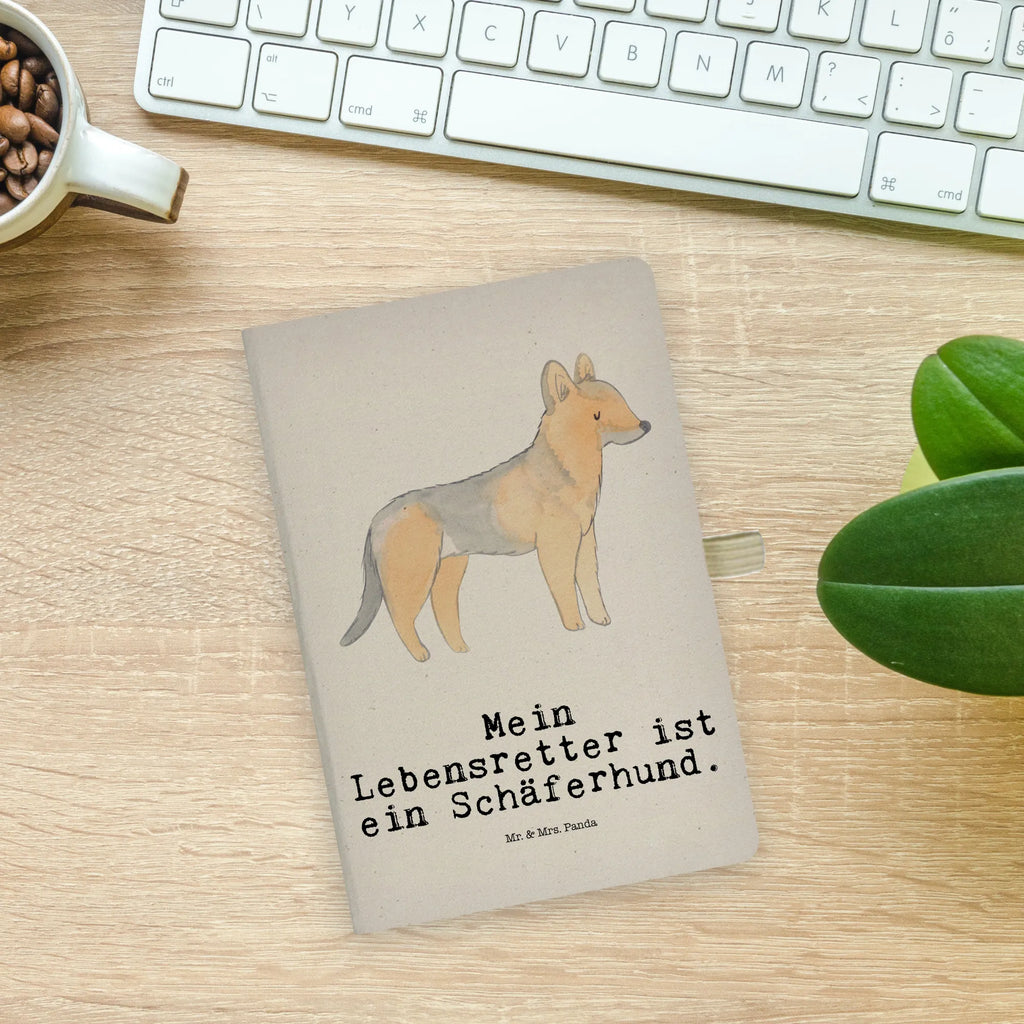 Baumwoll Notizbuch Schäferhund Lebensretter Notizen, Eintragebuch, Tagebuch, Notizblock, Adressbuch, Journal, Kladde, Skizzenbuch, Notizheft, Schreibbuch, Schreibheft, Hund, Hunderasse, Rassehund, Hundebesitzer, Geschenk, Tierfreund, Schenken, Welpe, Schäferhund