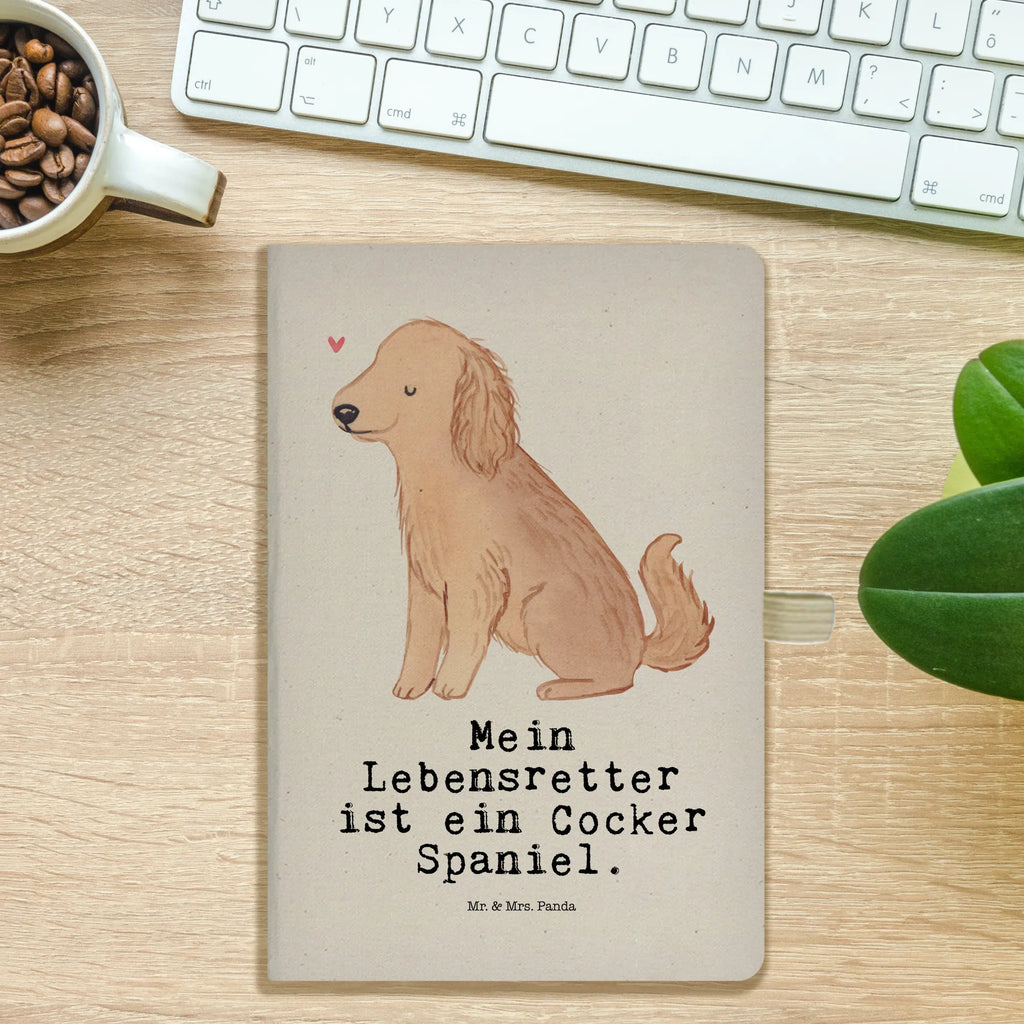 Baumwoll Notizbuch Cocker Spaniel Lebensretter Notizen, Eintragebuch, Tagebuch, Notizblock, Adressbuch, Journal, Kladde, Skizzenbuch, Notizheft, Schreibbuch, Schreibheft, Hund, Hunderasse, Rassehund, Hundebesitzer, Geschenk, Tierfreund, Schenken, Welpe, Englische Cockerspaniel, Cocker Spaniel