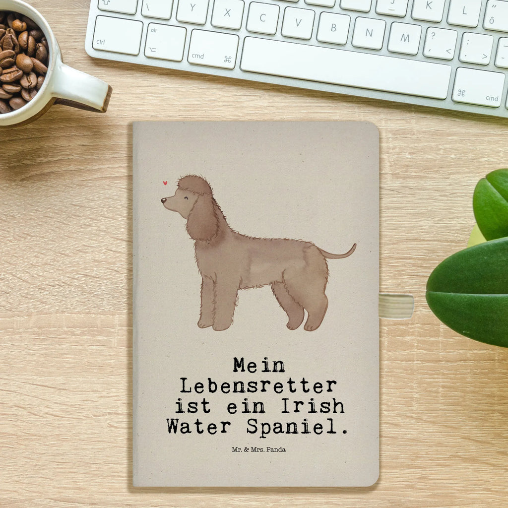 Baumwoll Notizbuch Irish Water Spaniel Lebensretter Notizen, Eintragebuch, Tagebuch, Notizblock, Adressbuch, Journal, Kladde, Skizzenbuch, Notizheft, Schreibbuch, Schreibheft, Hund, Hunderasse, Rassehund, Hundebesitzer, Geschenk, Tierfreund, Schenken, Welpe, Irish Water Spaniel, Jagdhund