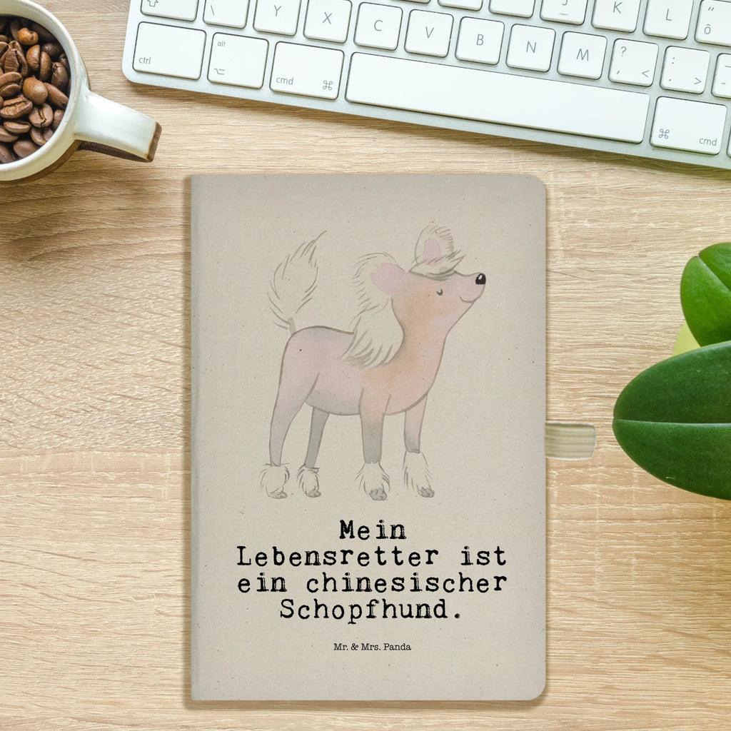 Baumwoll Notizbuch Chinesischer Schopfhund Lebensretter Notizen, Eintragebuch, Tagebuch, Notizblock, Adressbuch, Journal, Kladde, Skizzenbuch, Notizheft, Schreibbuch, Schreibheft, Hund, Hunderasse, Rassehund, Hundebesitzer, Geschenk, Tierfreund, Schenken, Welpe, Chinesischer Schopfhund, Chinese Crested Dog