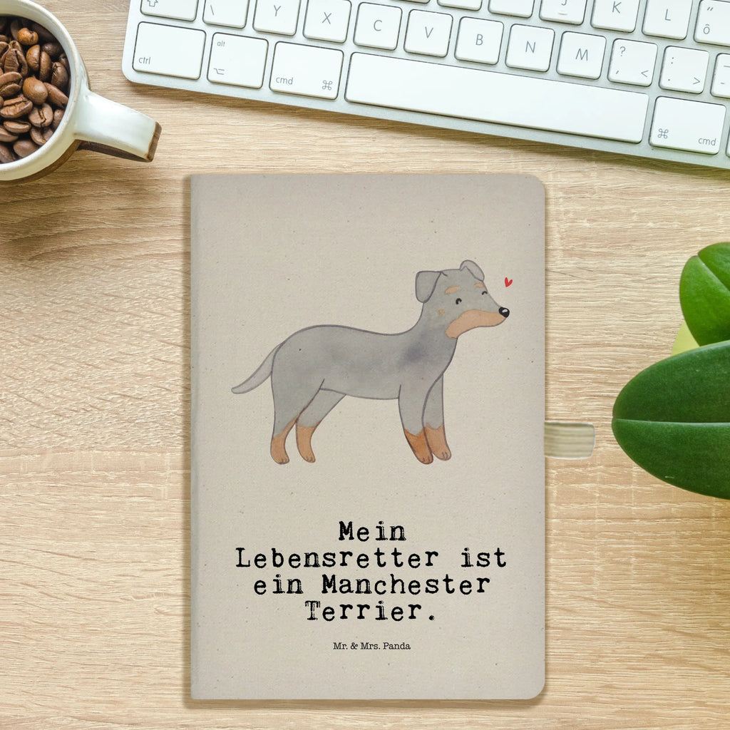 Baumwoll Notizbuch Manchester Terrier Lebensretter Notizen, Eintragebuch, Tagebuch, Notizblock, Adressbuch, Journal, Kladde, Skizzenbuch, Notizheft, Schreibbuch, Schreibheft, Hund, Hunderasse, Rassehund, Hundebesitzer, Geschenk, Tierfreund, Schenken, Welpe, Manchester Terrier