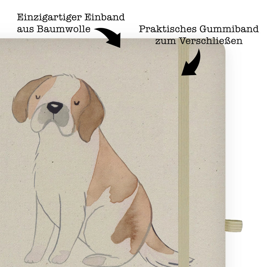 Baumwoll Notizbuch Saint Bernard Moment Notizen, Eintragebuch, Tagebuch, Notizblock, Adressbuch, Journal, Kladde, Skizzenbuch, Notizheft, Schreibbuch, Schreibheft, Hund, Hunderasse, Rassehund, Hundebesitzer, Geschenk, Tierfreund, Schenken, Welpe, St. Bernhardshund, Chien du Saint-Bernard, Saint Bernard Dog, Perro San Bernardo, Saint Bernard