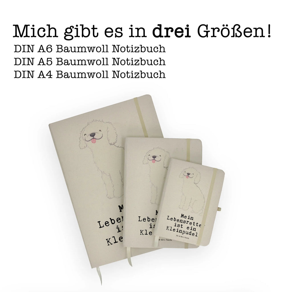 Baumwoll Notizbuch Kleinpudel Lebensretter Notizen, Eintragebuch, Tagebuch, Notizblock, Adressbuch, Journal, Kladde, Skizzenbuch, Notizheft, Schreibbuch, Schreibheft, Hund, Hunderasse, Rassehund, Hundebesitzer, Geschenk, Tierfreund, Schenken, Welpe, Pudel, Kleinpudel