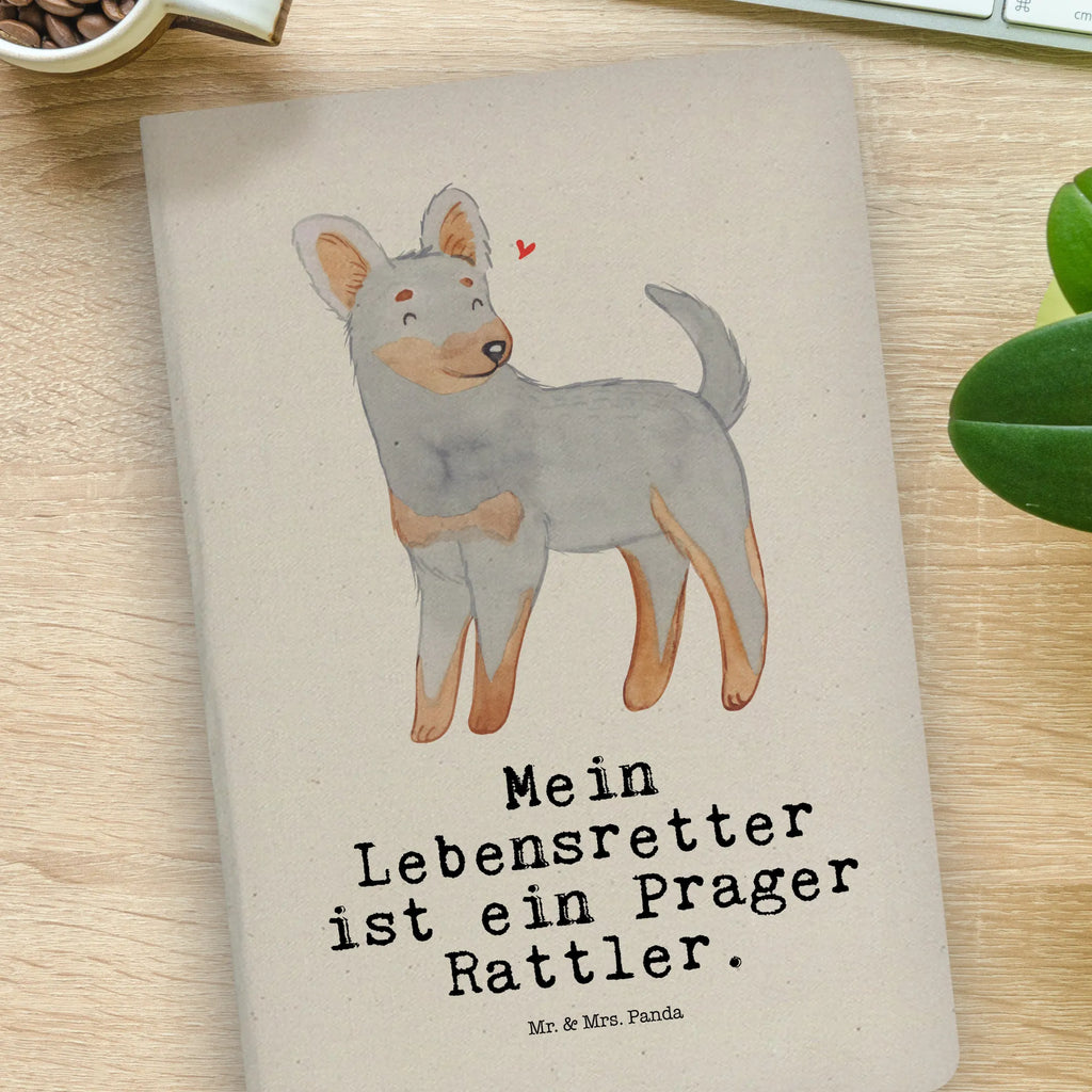 Baumwoll Notizbuch Prager Rattler Lebensretter Notizen, Eintragebuch, Tagebuch, Notizblock, Adressbuch, Journal, Kladde, Skizzenbuch, Notizheft, Schreibbuch, Schreibheft, Hund, Hunderasse, Rassehund, Hundebesitzer, Geschenk, Tierfreund, Schenken, Welpe, Pincher, Prager Rattler