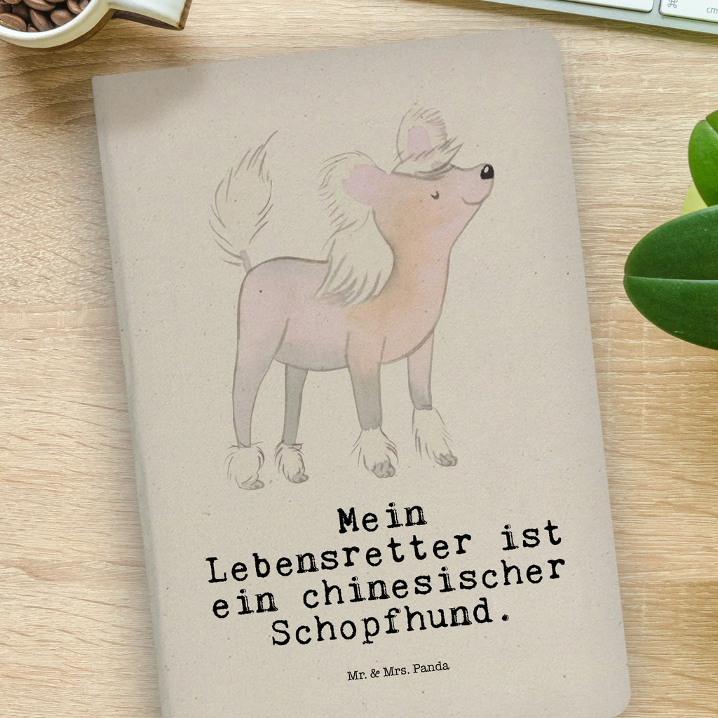 Baumwoll Notizbuch Chinesischer Schopfhund Lebensretter Notizen, Eintragebuch, Tagebuch, Notizblock, Adressbuch, Journal, Kladde, Skizzenbuch, Notizheft, Schreibbuch, Schreibheft, Hund, Hunderasse, Rassehund, Hundebesitzer, Geschenk, Tierfreund, Schenken, Welpe, Chinesischer Schopfhund, Chinese Crested Dog